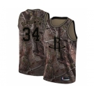Women's Nike Houston Rockets #34 Hakeem Olajuwon Swingman Camo Realtree Collection NBA Jersey