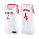 Women's Nike Houston Rockets #4 Charles Barkley Swingman White Fashion NBA Jersey