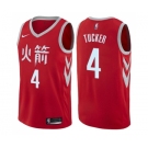 Women's Nike Houston Rockets #4 PJ Tucker Swingman Red NBA Jersey - City Edition