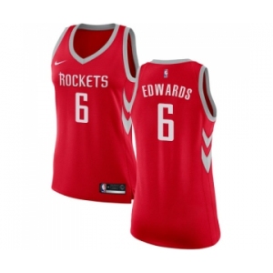 Women's Nike Houston Rockets #6 Vincent Edwards Swingman Red NBA Jersey - Icon Edition