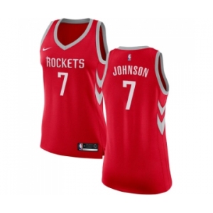 Women's Nike Houston Rockets #7 Joe Johnson Authentic Red NBA Jersey - Icon Edition