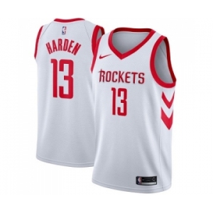 Youth Houston Rockets #13 James Harden Swingman White Home Basketball Jersey - Association Edition