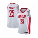 Youth Houston Rockets #25 Robert Horry Swingman White Finished Basketball Jersey - Association Edition