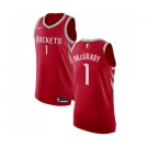 Youth Nike Houston Rockets #1 Tracy McGrady Authentic Red Road NBA Jersey - Icon Edition