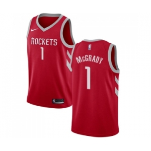 Youth Nike Houston Rockets #1 Tracy McGrady Swingman Red Road NBA Jersey - Icon Edition