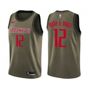 Youth Nike Houston Rockets #12 Luc Mbah a Moute Swingman Green Salute to Service NBA Jersey