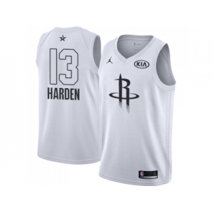 Youth Nike Houston Rockets #13 James Harden White NBA Jordan Swingman 2018 All-Star Game Jersey