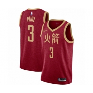 Youth Nike Houston Rockets #3 Chris Paul Swingman Red NBA Jersey - 2018-19 City Edition