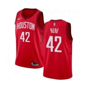 Youth Nike Houston Rockets #42 Nene Red Swingman Jersey - Earned Edition