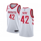 Youth Nike Houston Rockets #42 Nene Swingman White Home NBA Jersey - Association Edition