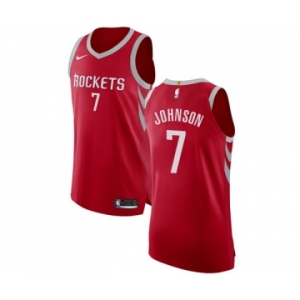Youth Nike Houston Rockets #7 Joe Johnson Authentic Red NBA Jersey - Icon Edition