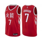 Youth Nike Houston Rockets #7 Joe Johnson Swingman Red NBA Jersey - City Edition