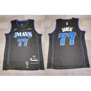 Mavericks 77 Luka Doncic Black Nike 2023-24 City Edition Swingman Jersey