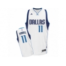 Men Adidas Dallas Mavericks #11 Yogi Ferrell Swingman White Home NBA Jersey