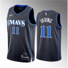 Men Dallas Mavericks #11 Kyrie Irving Black 2023 24 City Edition Stitched Basketball Jersey