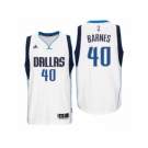 Men Dallas Mavericks #40 Harrison Barnes New Swingman Home White Jersey