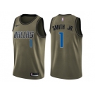 Men Nike Dallas Mavericks #1 Dennis Smith Jr. Green Salute to Service NBA Swingman Jersey