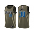 Men Nike Dallas Mavericks #30 Seth Curry Green Salute to Service NBA Swingman Jersey