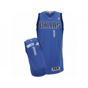Men's Adidas Dallas Mavericks #1 Dennis Smith Jr. Authentic Royal Blue Road NBA Jersey