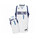 Men's Adidas Dallas Mavericks #1 Dennis Smith Jr. Swingman White Home NBA Jersey