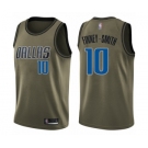 Men's Dallas Mavericks #10 Dorian Finney-Smith Swingman Green Salute to Service Basketball Jersey