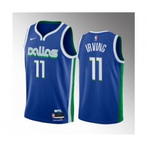 Men's Dallas Mavericks #11 Kyrie Irving Blue 2022-23 City Edition Stitched Basketball Jersey