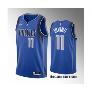 Men's Dallas Mavericks #11 Kyrie Irving Blue Icon Edition Stitched Basketball Jersey