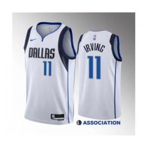 Men's Dallas Mavericks #11 Kyrie Irving White Association Edition Stitched Basketball Jersey