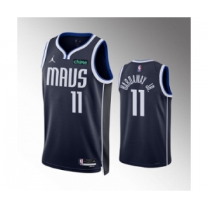 Men's Dallas Mavericks #11 Tim Hardaway Jr. Navy Statement Edition Stitched Basketball Jersey