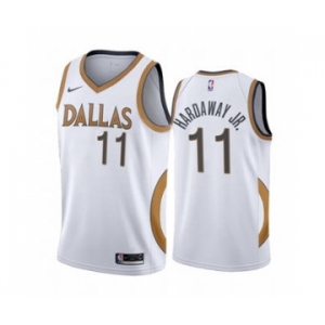 Men's Dallas Mavericks #11 Tim Hardaway Jr. White City Edition New Uniform 2020-21 Stitched Basketball Jersey