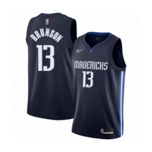 Men's Dallas Mavericks #13 Jalen Brunson Authentic Navy Finished Basketball Jersey - Statement Edition