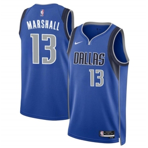 Men's Dallas Mavericks #13 Naji Marshall Blue 2024 Icon Edition Stitched Basketball Jersey