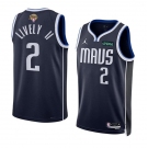 Men's Dallas Mavericks #2 Dereck Lively II Navy 2024 Finals Statement Edition Stitched Basketball Jersey