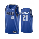 Men's Dallas Mavericks #21 Daniel Gafford Blue Icon Edition Stitched Basketball Jersey