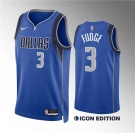 Men's Dallas Mavericks #3 Alex Fudge Blue Icon Edition Stitched Basketball Jersey