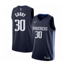 Men's Dallas Mavericks #30 Seth Curry Authentic Navy Finished Basketball Jersey - Statement Edition