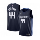 Men's Dallas Mavericks #44 Justin Jackson Authentic Navy Finished Basketball Jersey - Statement Edition