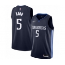 Men's Dallas Mavericks #5 Jason Kidd Authentic Navy Finished Basketball Jersey - Statement Edition