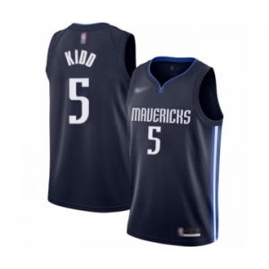 Men's Dallas Mavericks #5 Jason Kidd Authentic Navy Finished Basketball Jersey - Statement Edition