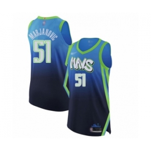 Men's Dallas Mavericks #51 Boban Marjanovic Authentic Blue Basketball Jersey - 2019-20 City Edition