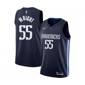 Men's Dallas Mavericks #55 Delon Wright Authentic Navy Finished Basketball Jersey - Statement Edition