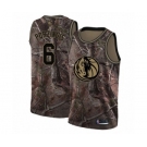 Men's Dallas Mavericks #6 Kristaps Porzingis Swingman Camo Realtree Collection Basketball Jersey