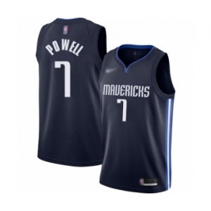 Men's Dallas Mavericks #7 Dwight Powell Authentic Navy Finished Basketball Jersey - Statement Edition