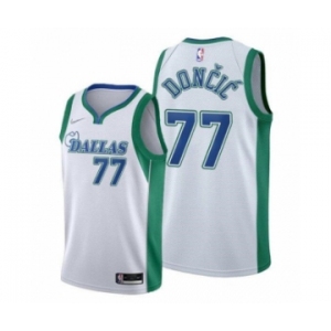 Men's Dallas Mavericks #77 Luka Doncic 2021-22 White City Edition Stitched Jersey