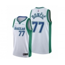 Men's Dallas Mavericks #77 Luka Doncic 75th Anniversary City Edition White Stitched Basketball Jersey