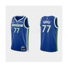 Men's Dallas Mavericks #77 Luka Doncic Blue Stitched Basketball Jersey