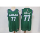 Men's Dallas Mavericks #77 Luka Doncic Swingman Green Basketball Jersey 2010 New