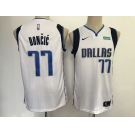 Men's Dallas Mavericks #77 Luka Doncic Swingman White Road Basketball Jersey 2010 New