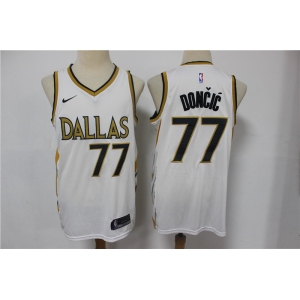 Men's Dallas Mavericks #77 Luka Doncic White Basketball Jersey 2020-2021 City Edition