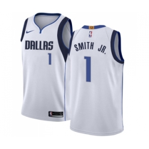 Men's Nike Dallas Mavericks #1 Dennis Smith Jr. Authentic White NBA Jersey - Association Edition